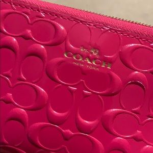 Pink, Leather COACH wallet